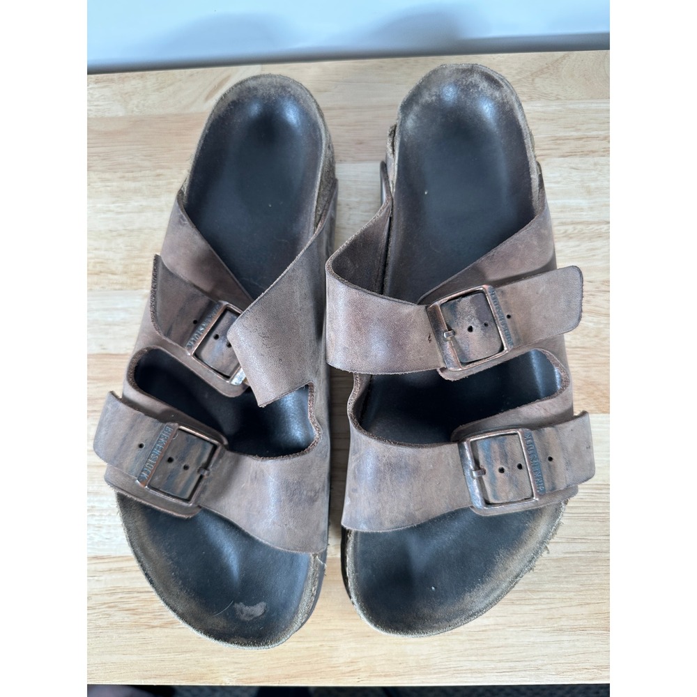 Birkenstock Arizona‎ Sandals Brown Leather Comfort Size 40 L9 M7